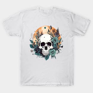 vintage skull in the garden T-Shirt